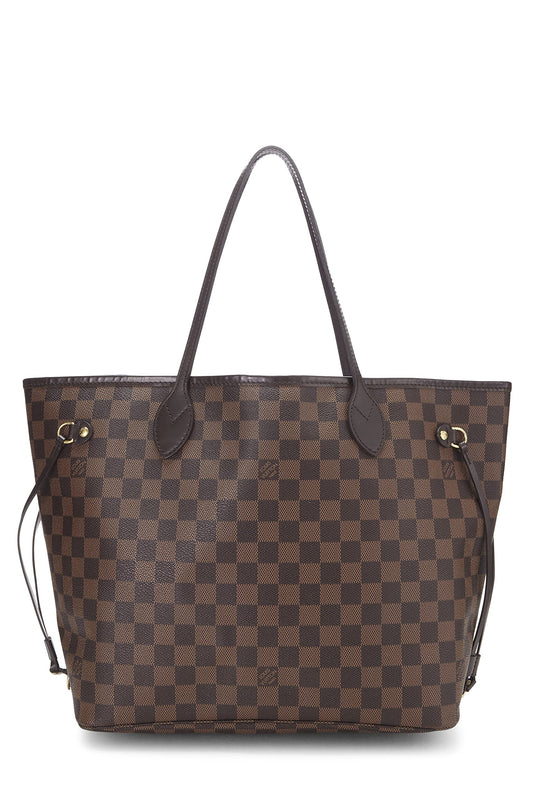 Louis Vuitton,  Damier Ebene Neverfull MM, Brown