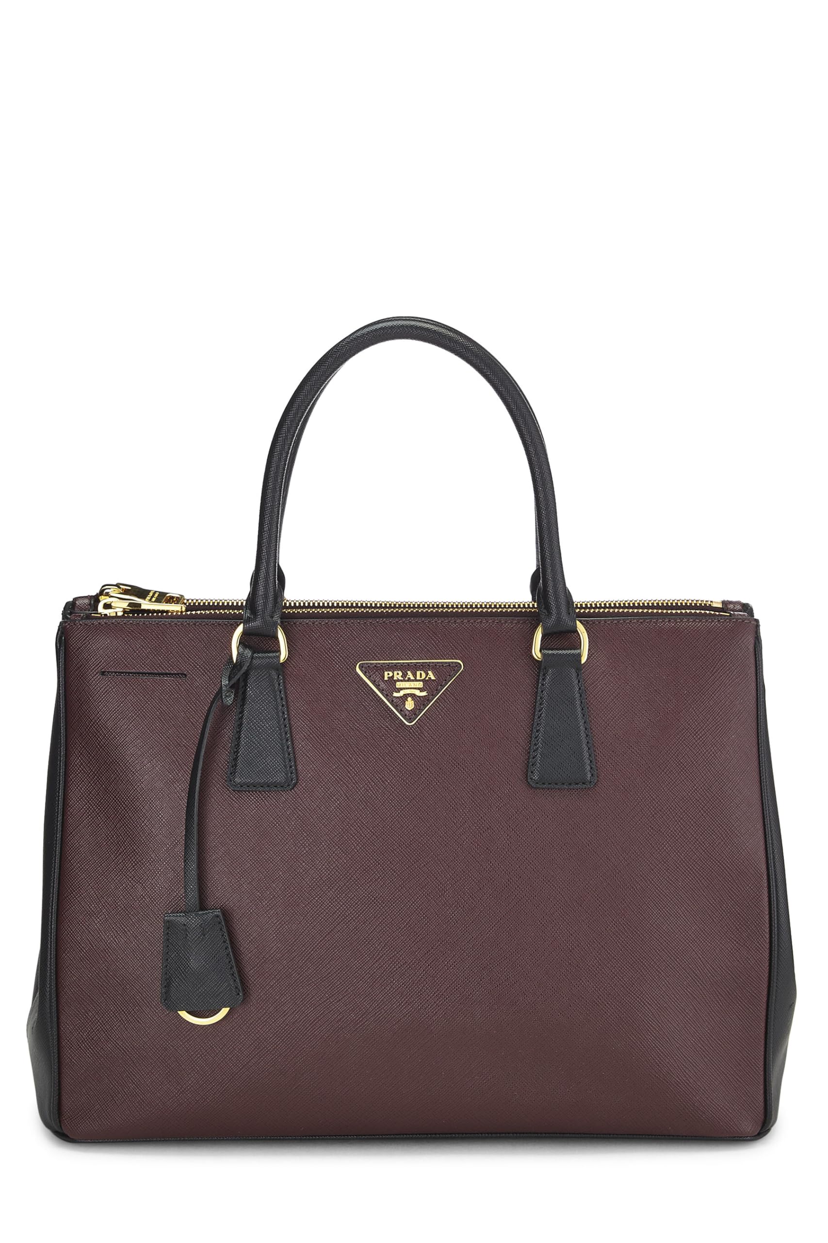 Prada Burgundy Executive Tote Multi Saffiano Medium Tote Bag