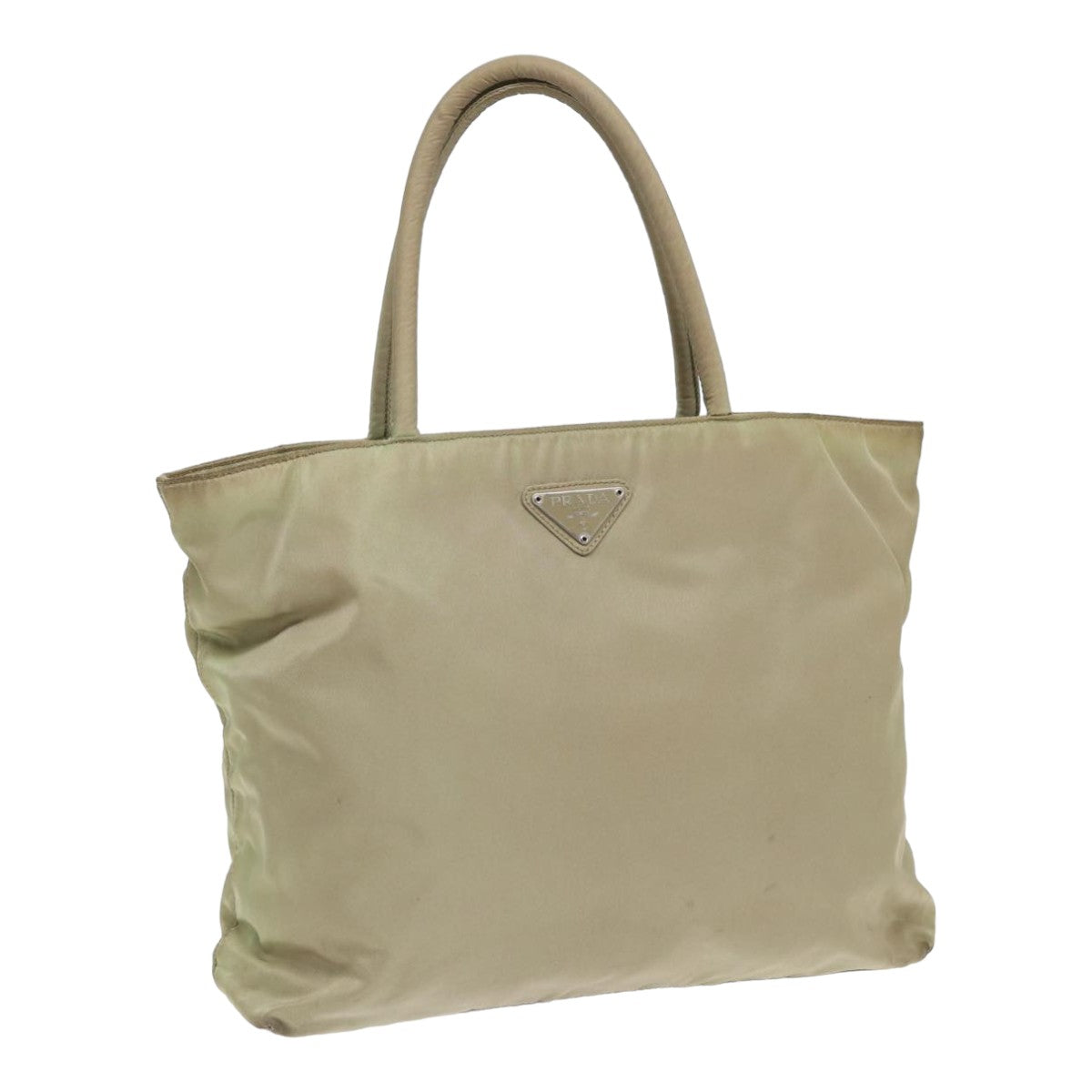 Prada Tote Bag Auth Nylon Cream