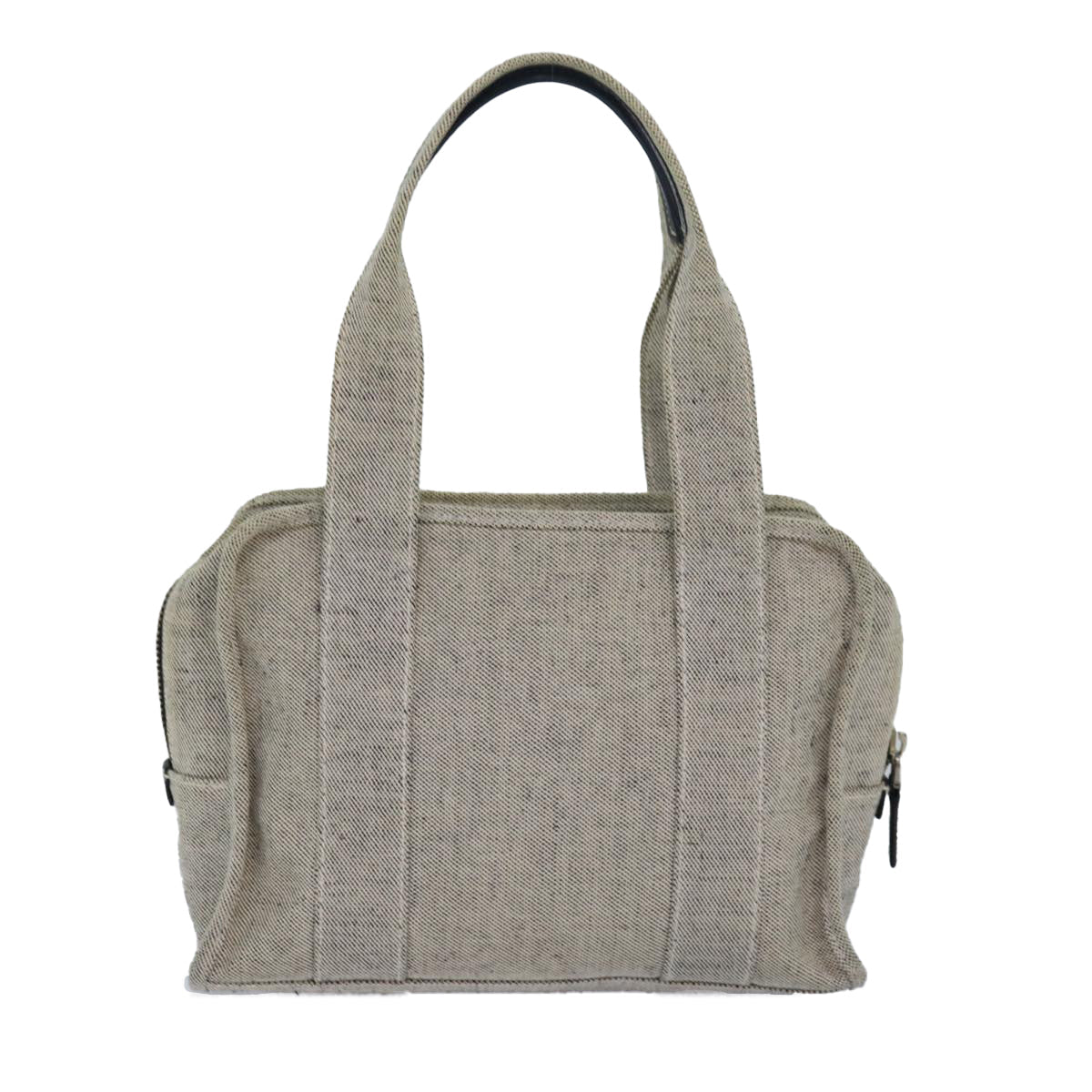 Prada Hand Bag Auth Canvas Gray Travel Bag
