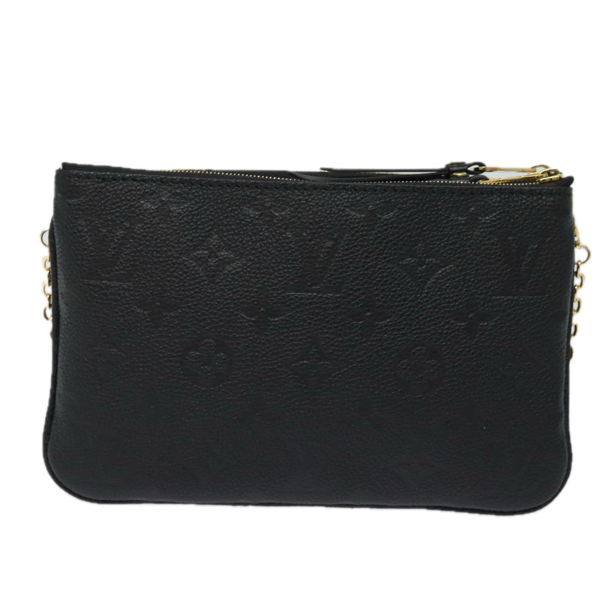 LOUIS VUITTON Monogram Empreinte Pochette Double Zip Bag M68568 LV Auth 82076S