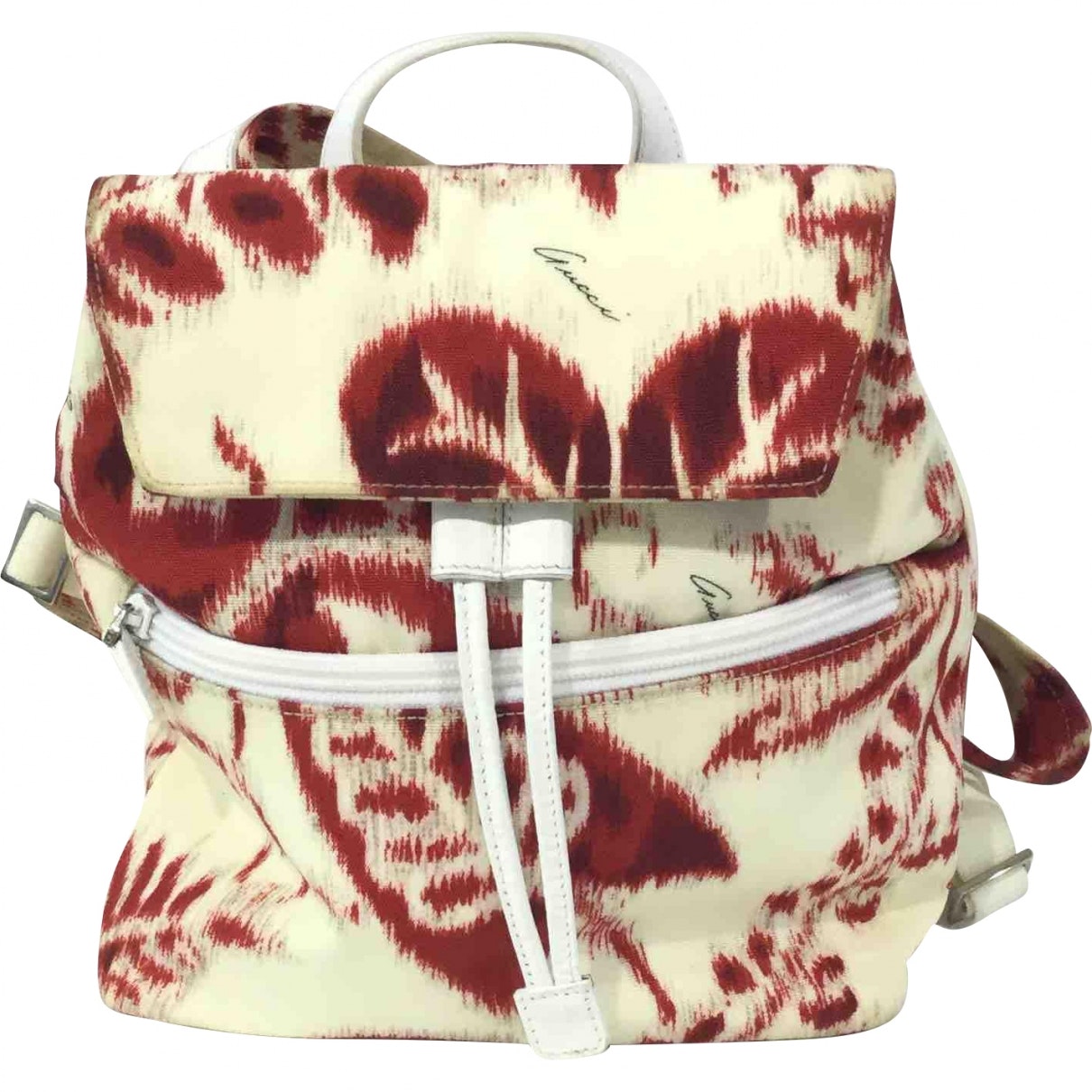 Gucci ecru cloth backpacks