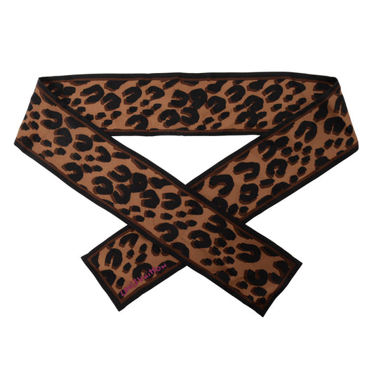 Louis Vuitton x Stephen Spro Brown Silk Leopard Print Bandeau Fashion Accessory