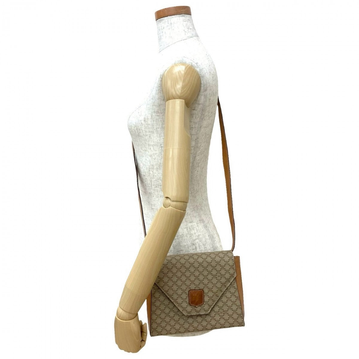 Shoulder Bag , Pvc Macadam Blason Triomphe Leather Beige