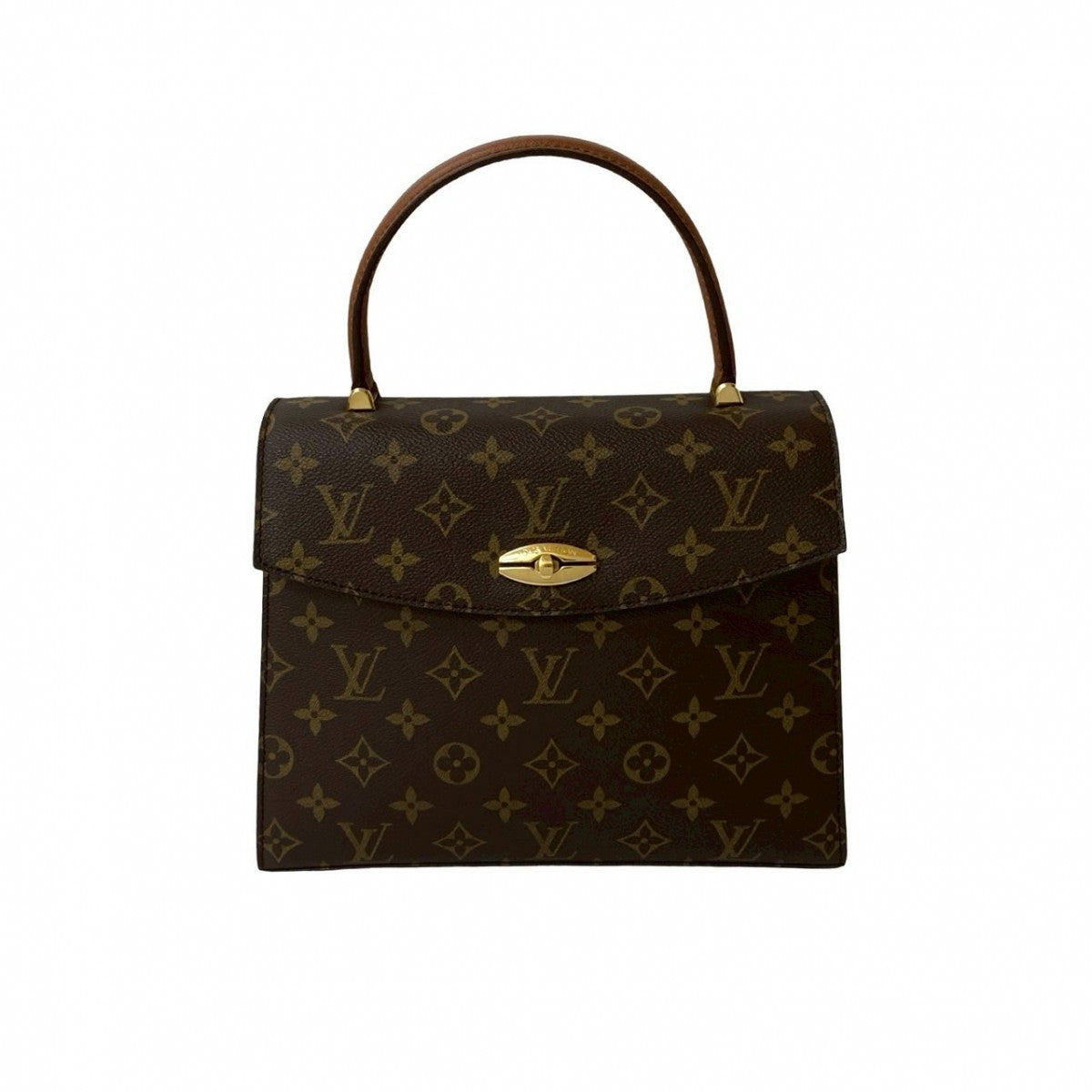 Louis Vuitton M51379 PVC Malesherbes Monogram Leather Brown Handbag