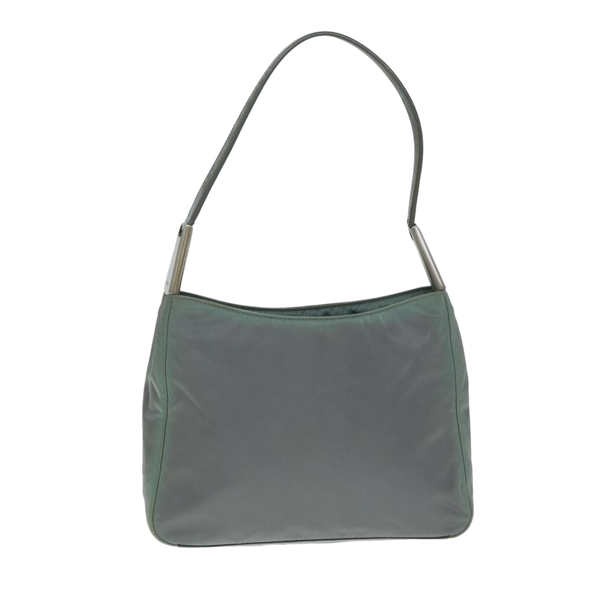 Prada Shoulder Bag Auth Nylon Gray Gray Auth 82166