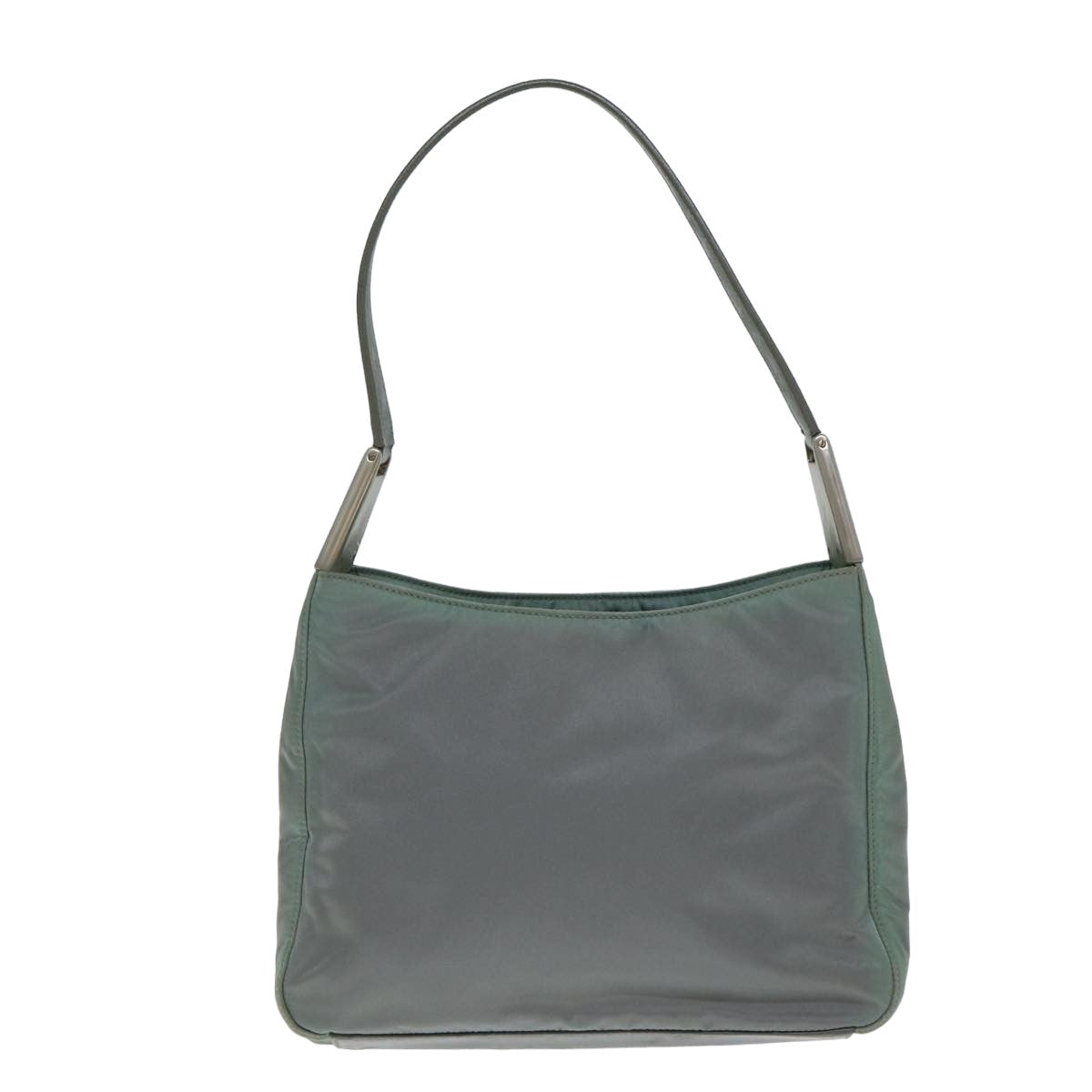 Prada Shoulder Bag Auth Nylon Gray Gray Auth 82166