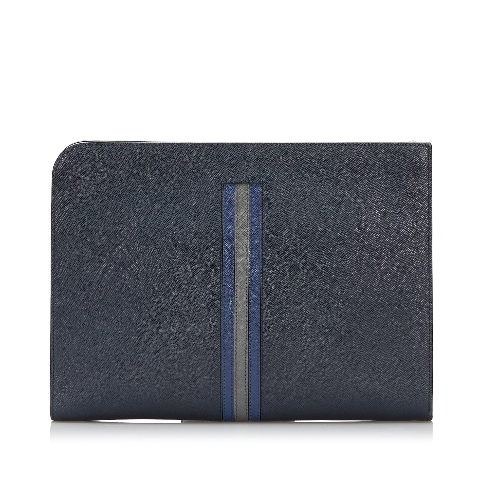 Prada Around Portfolio Clutch Bag Saffiano Zip
