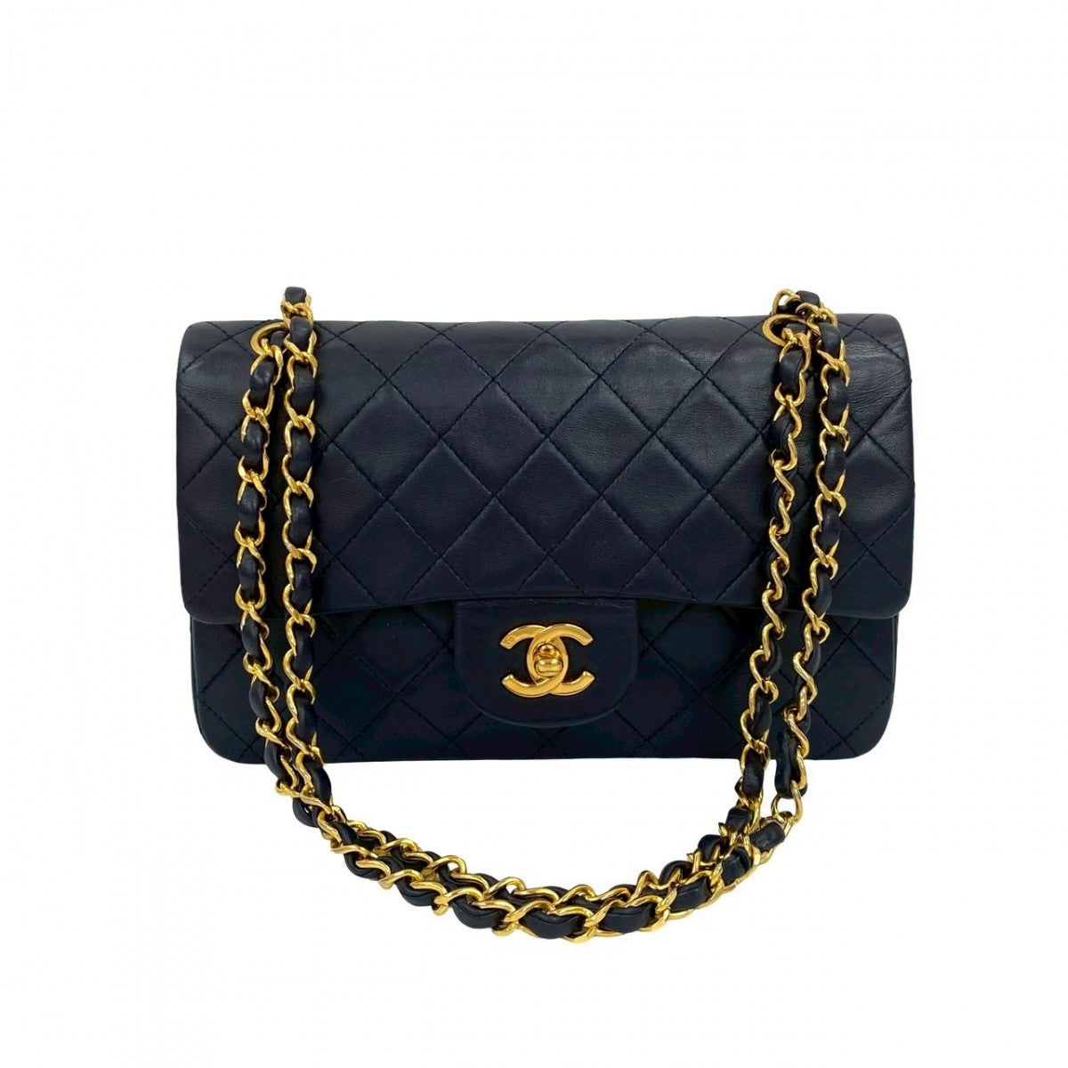Chanel lambskin Navy Matrasse Shoulder Bag 821A820