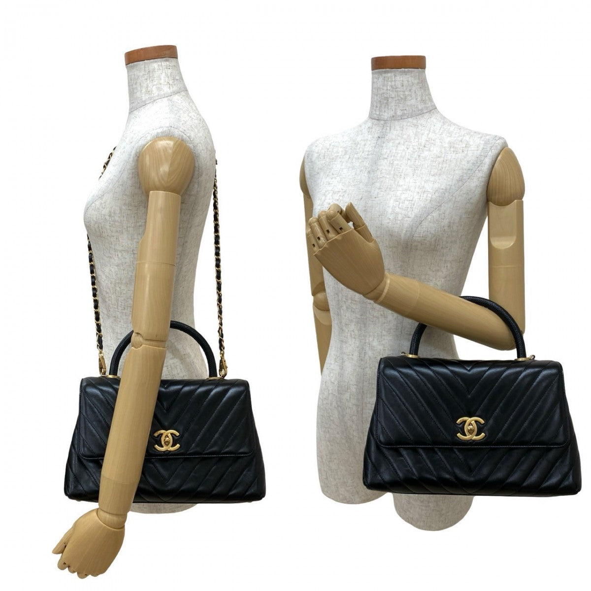 Chanel 821A821 Black Leather Shoulder Bag
