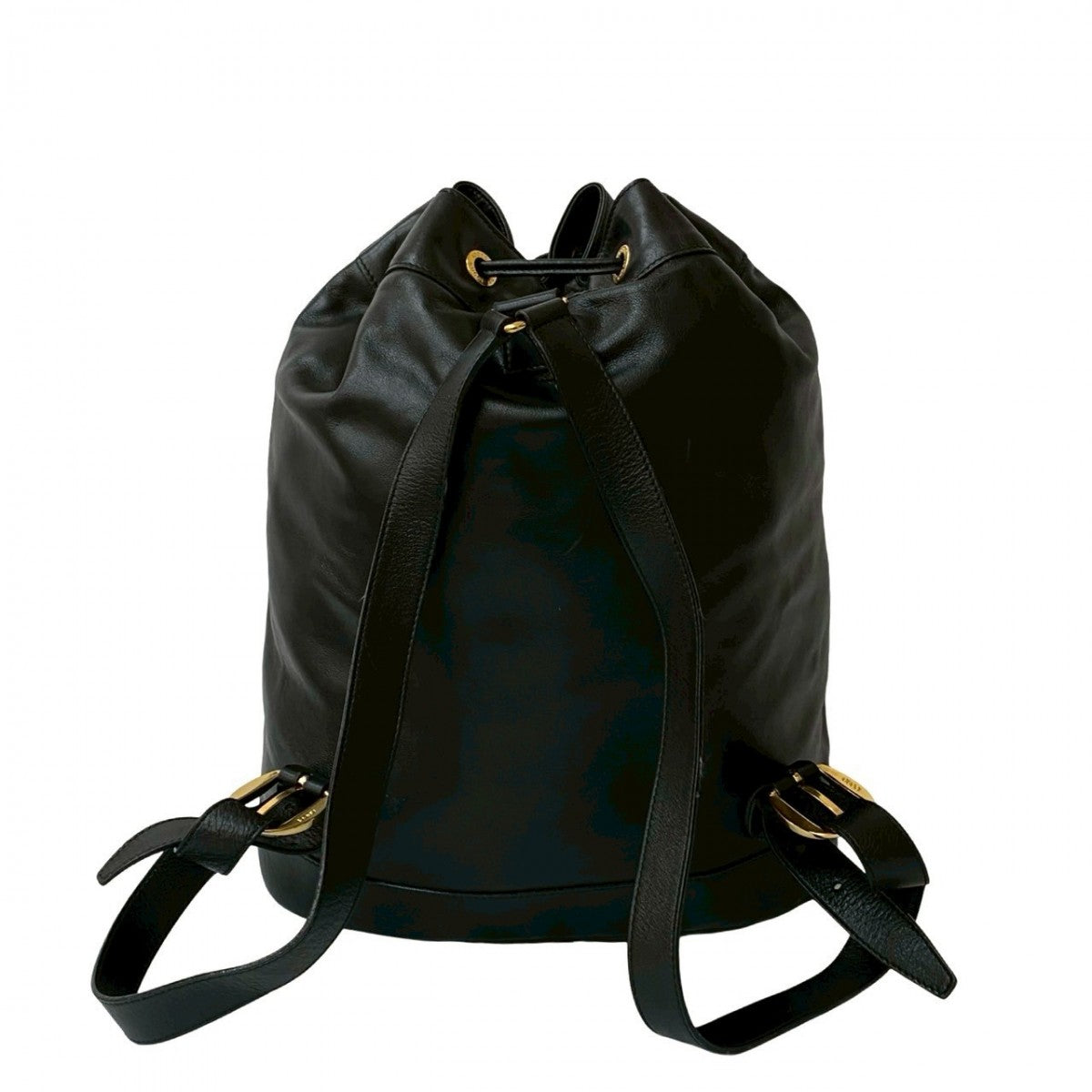 Gucci Backpack Bamboo Leather Black 821A821