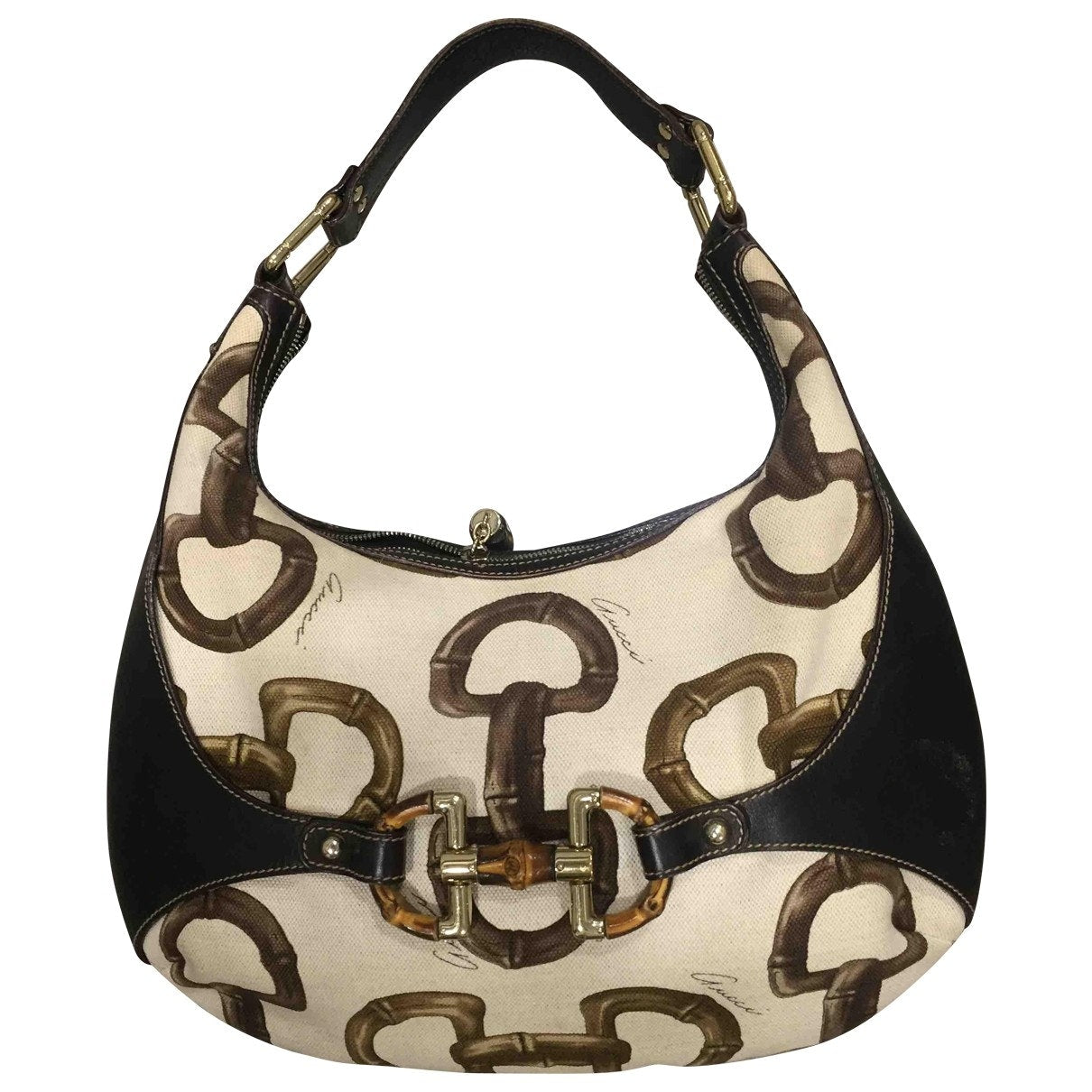 Gucci guccitotem beige cloth handbag