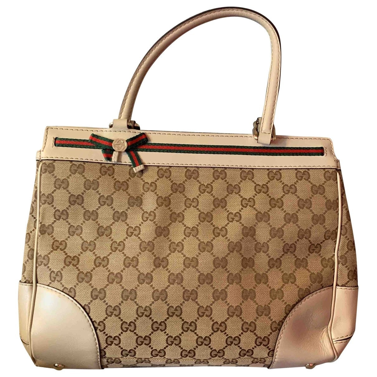 Gucci beige cloth handbag