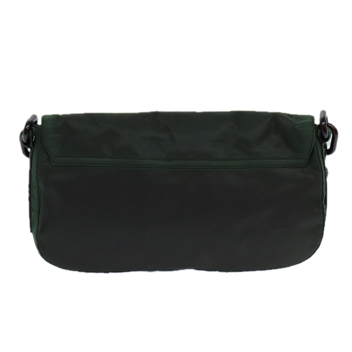 Prada Shoulder Bag Auth Nylon Green Chain