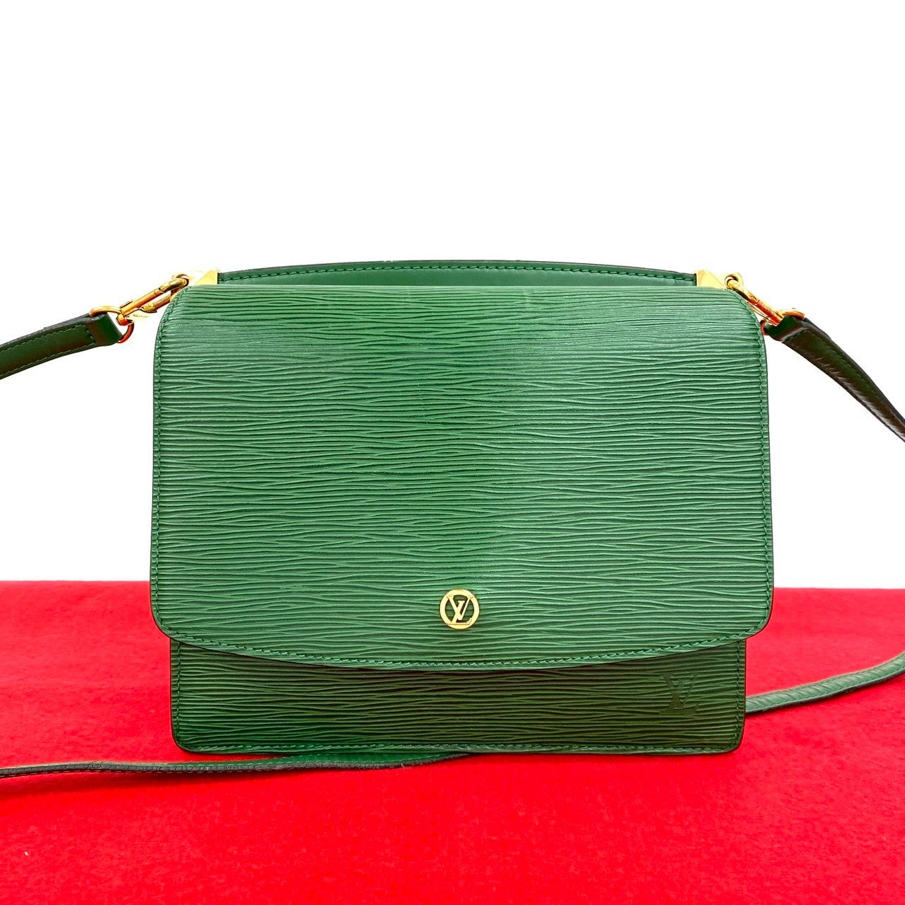 Louis Vuitton Epi Grenel Leather Green Shoulder Bag