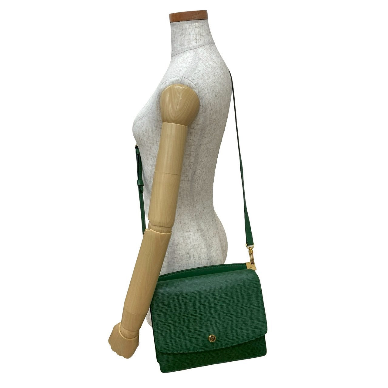 Louis Vuitton Epi Grenel Leather Green Shoulder Bag