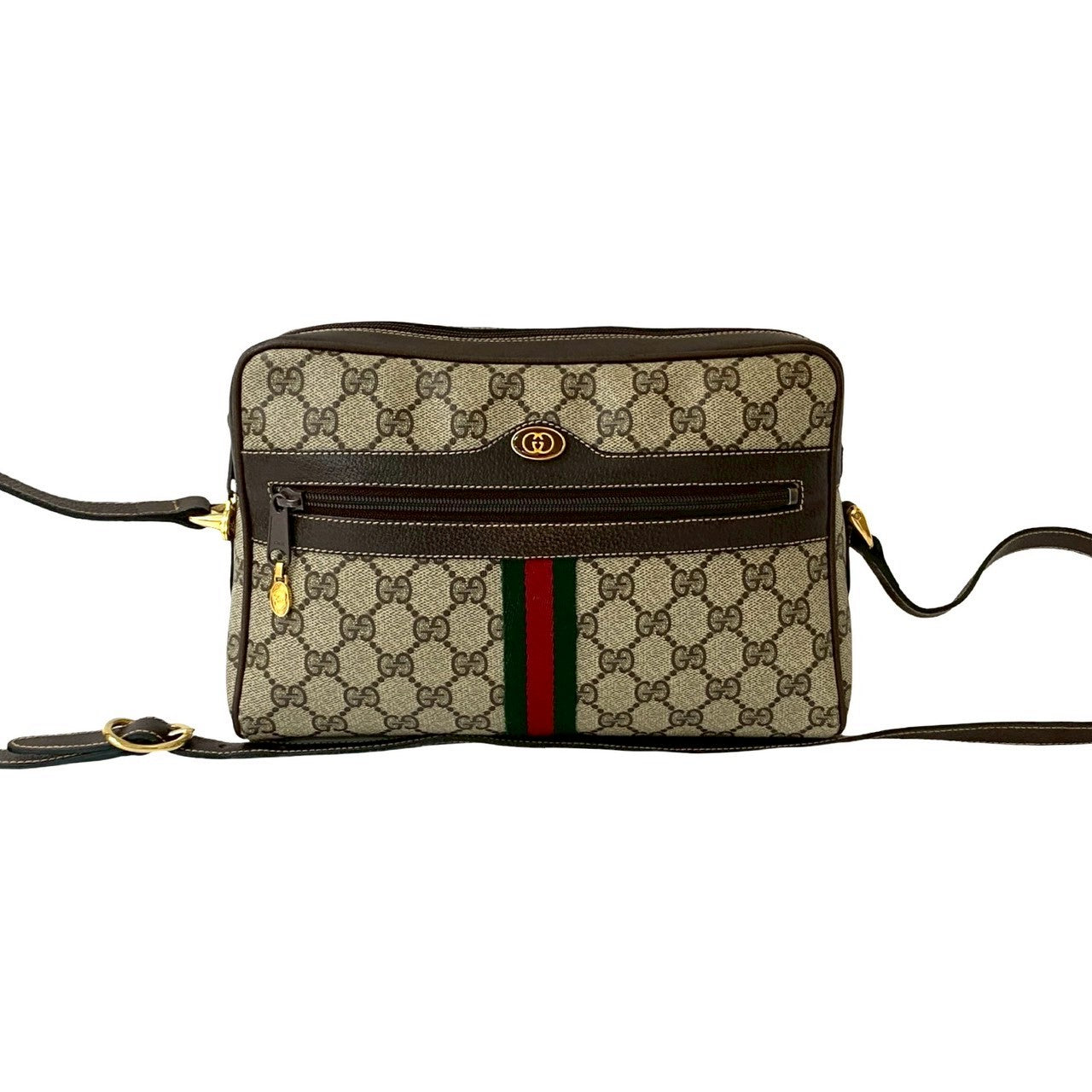 Gucci Sherry line Leather Brown Shoulder Bag 822A822