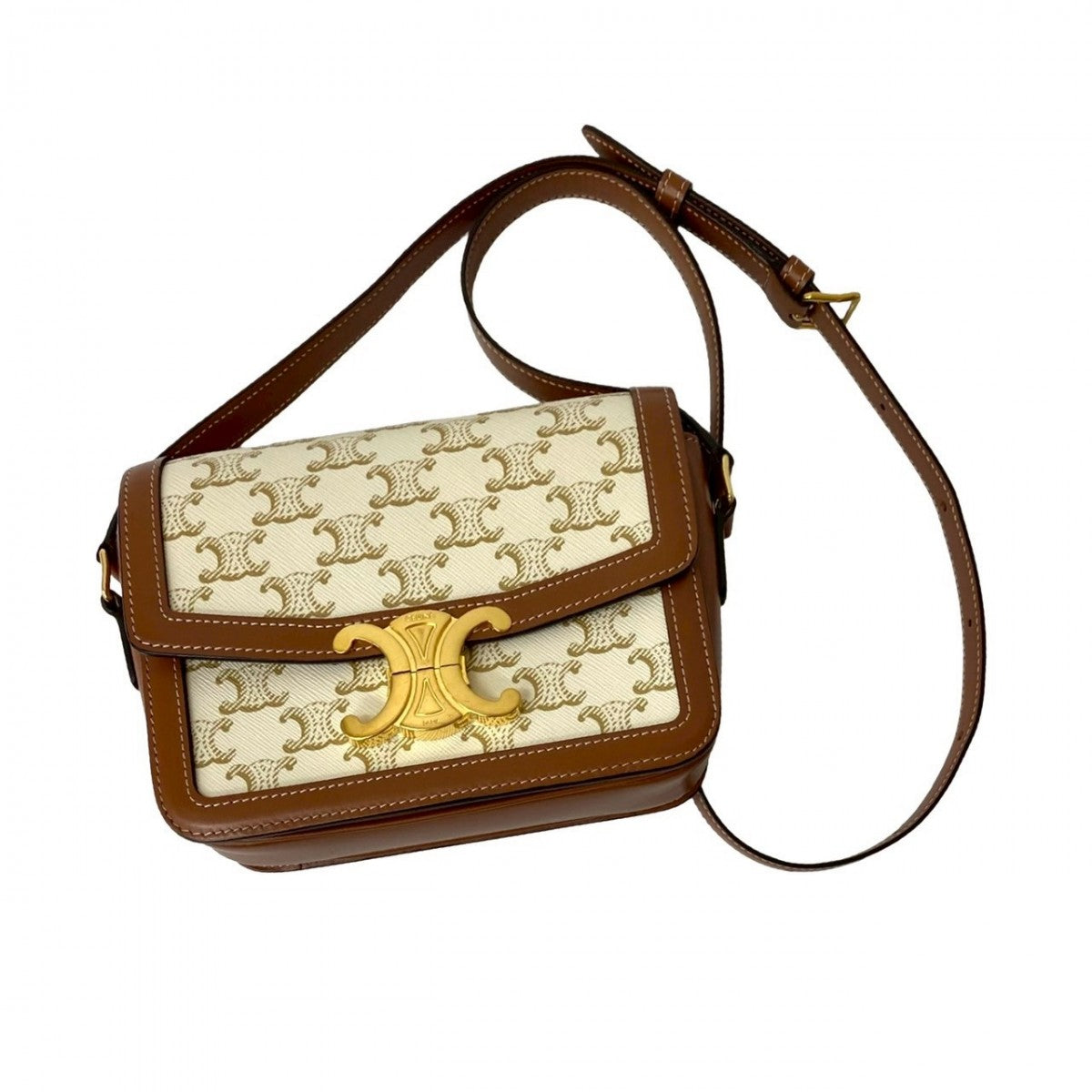 Shoulder Bag Teen Triomphe Leather White