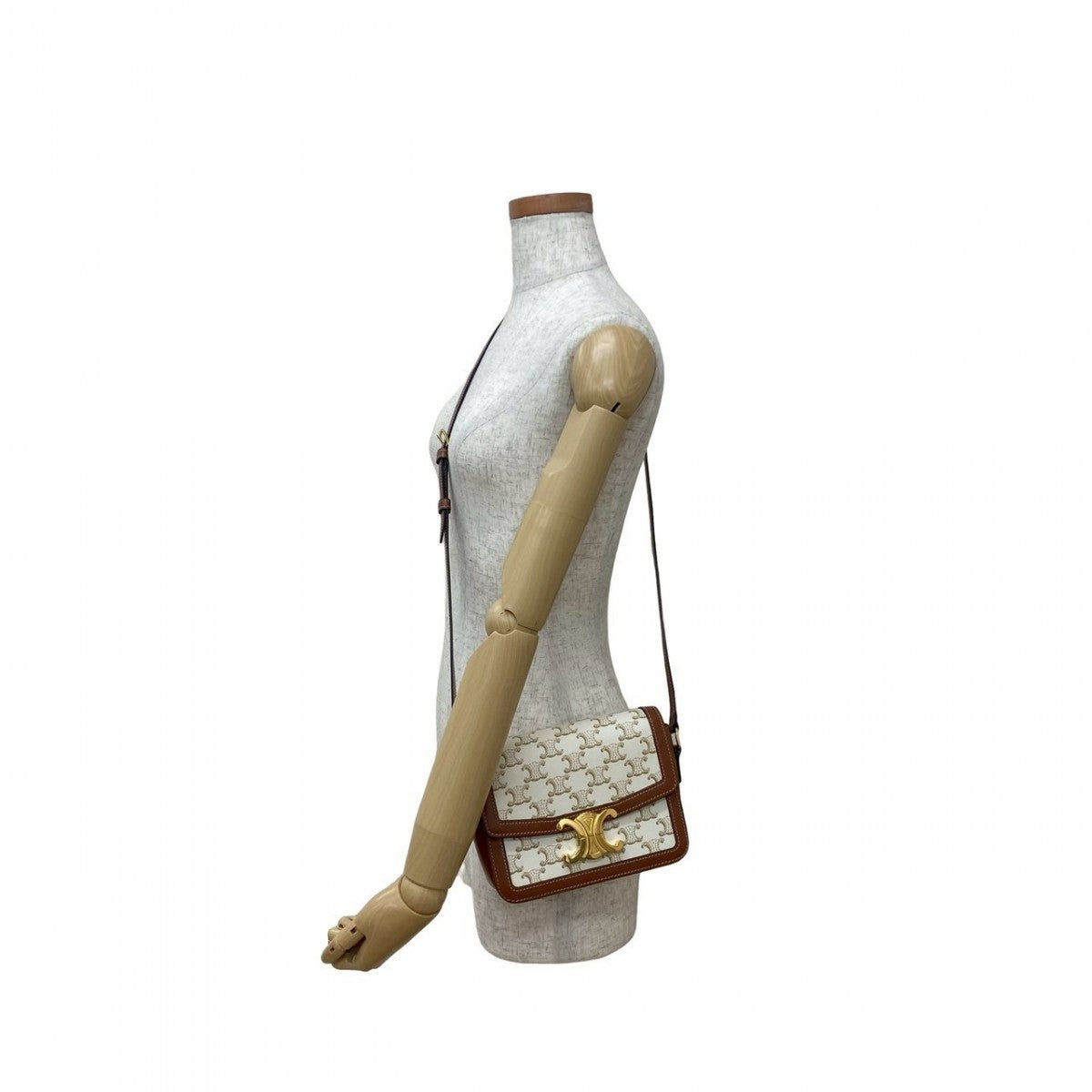 Shoulder Bag Teen Triomphe Leather White