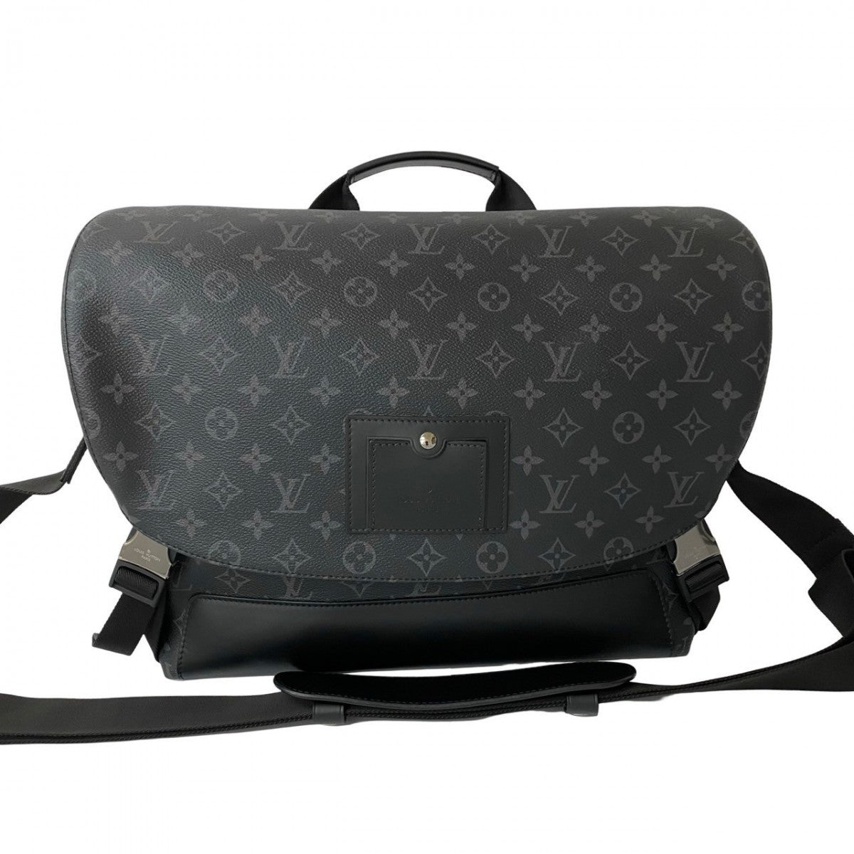 Louis Vuitton Eclipse Messenger Voyage MM Monogram Leather Black Crossbody Bag