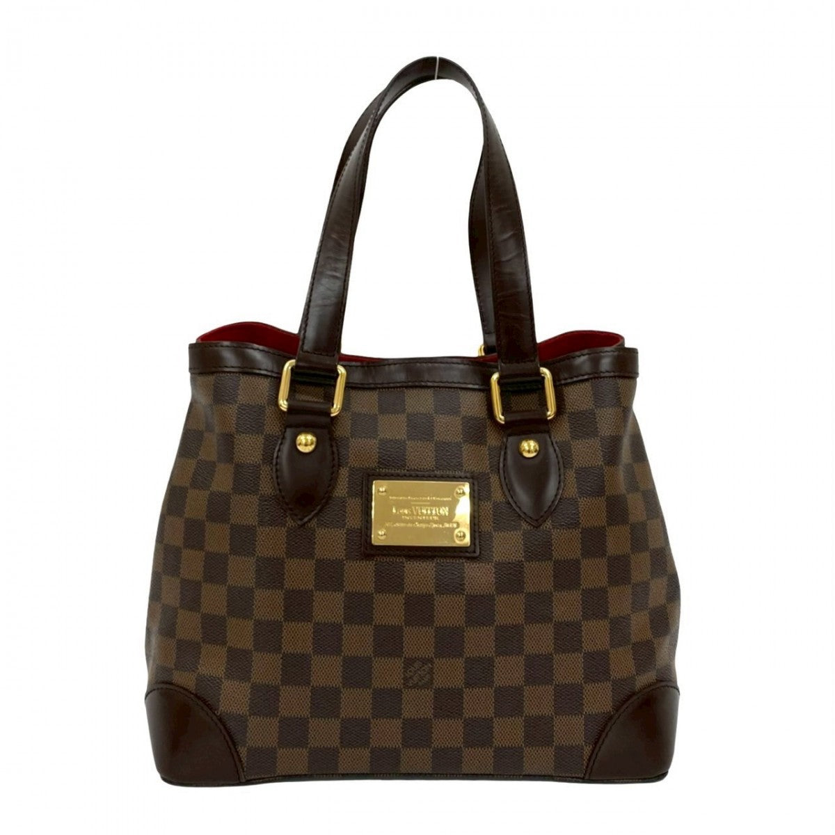 Louis Vuitton Damier Hamstead PM Leather Brown Handbag