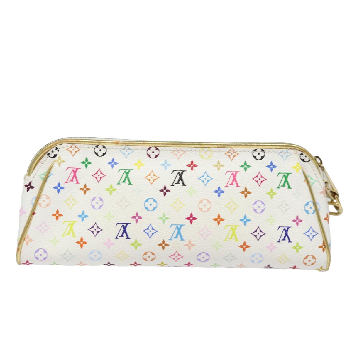 LOUIS VUITTON Monogram Multicolor Kate Pouch White Bron M55212 LV Auth 82391SA