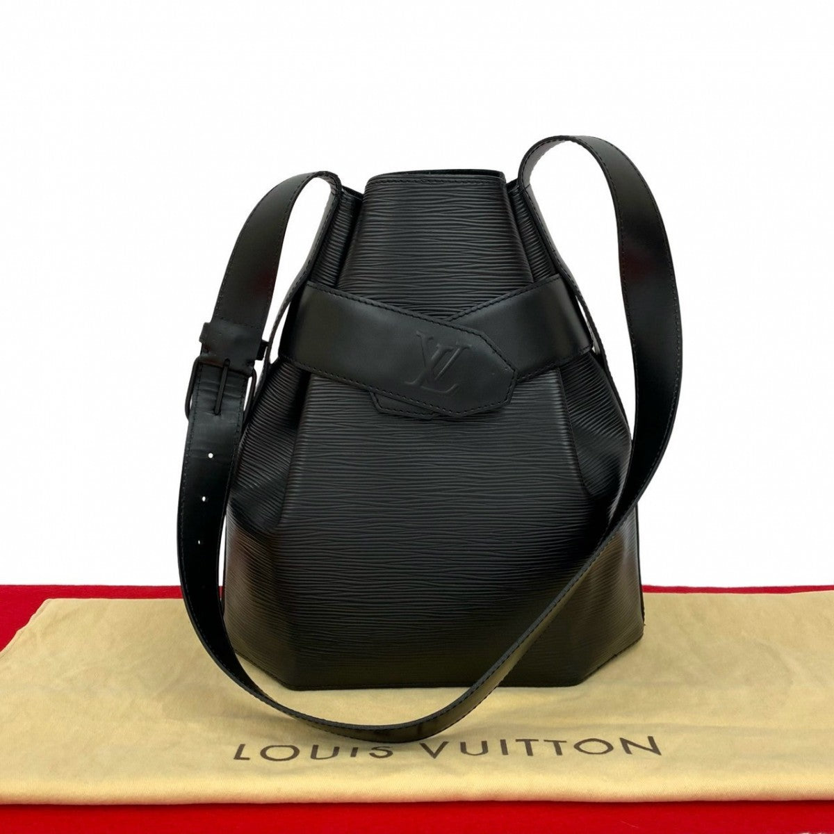 Louis Vuitton M80157 Epi Sac De Leather Black Shoulder Bag 823A822