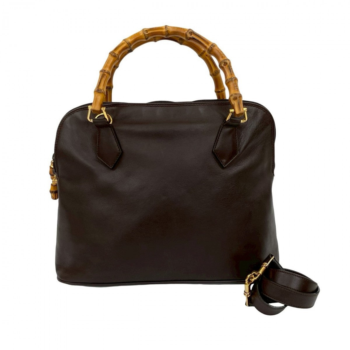 Gucci Bamboo Leather Brown Shoulder Bag 5