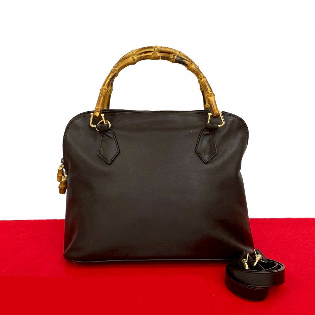 Gucci Bamboo Leather Brown Shoulder Bag 6