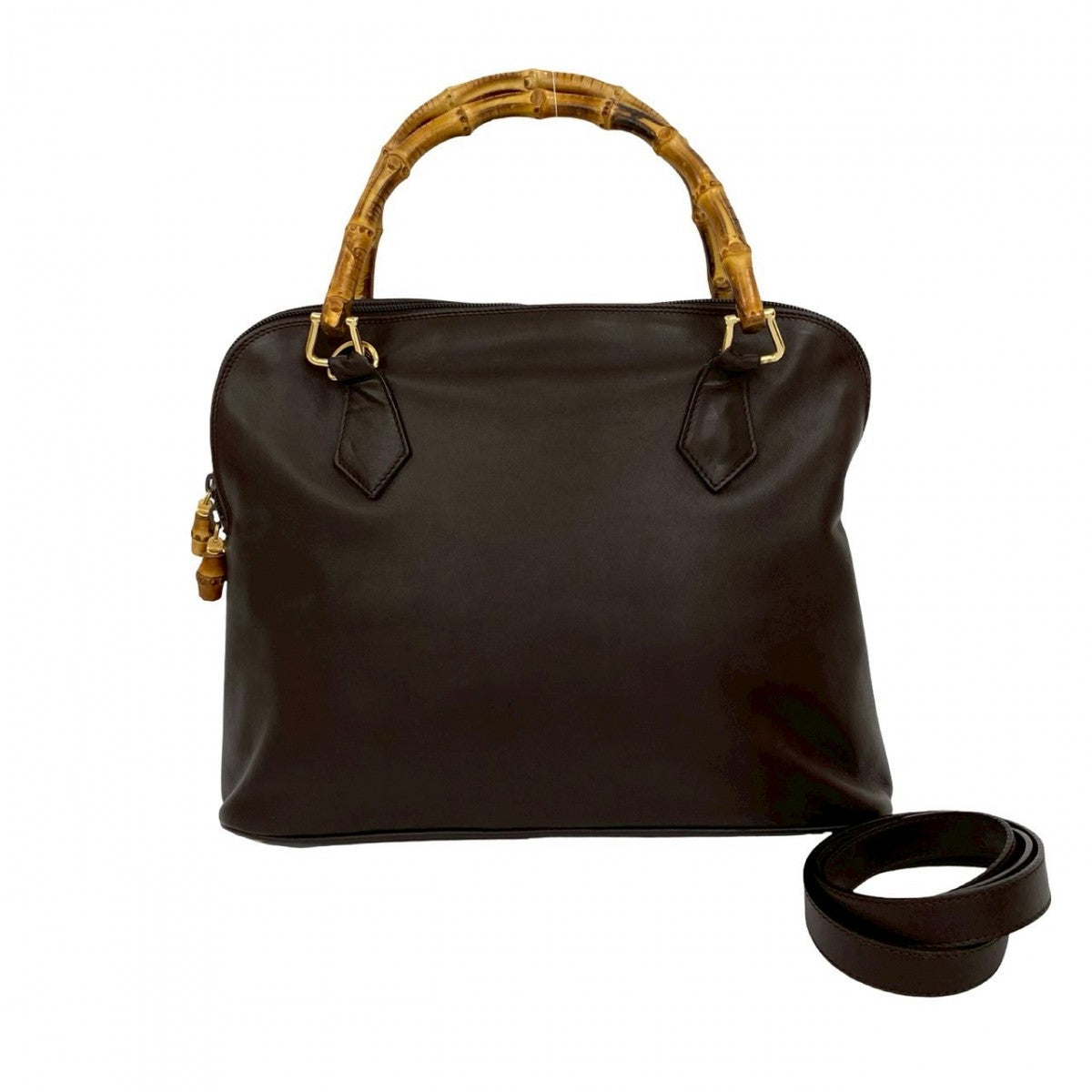 Gucci Bamboo Leather Brown Shoulder Bag 6