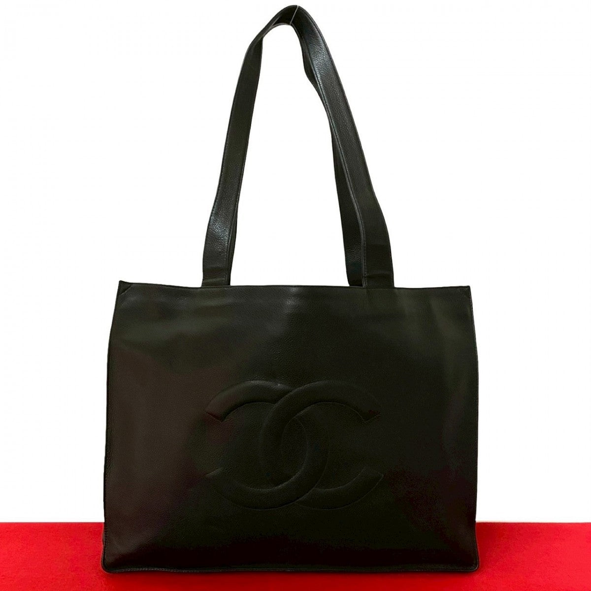 Chanel Matt caviar skin Black Tote Bag 823A823