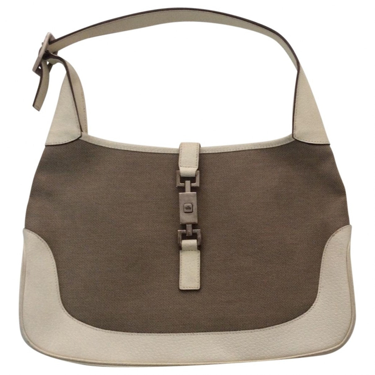 Gucci jackie beige cloth handbag