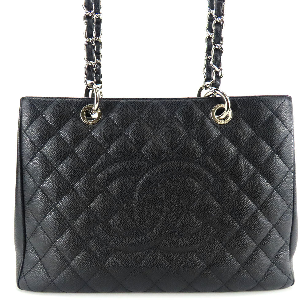 Chanel Caviar skin Matrasse GST Black Tote Bag