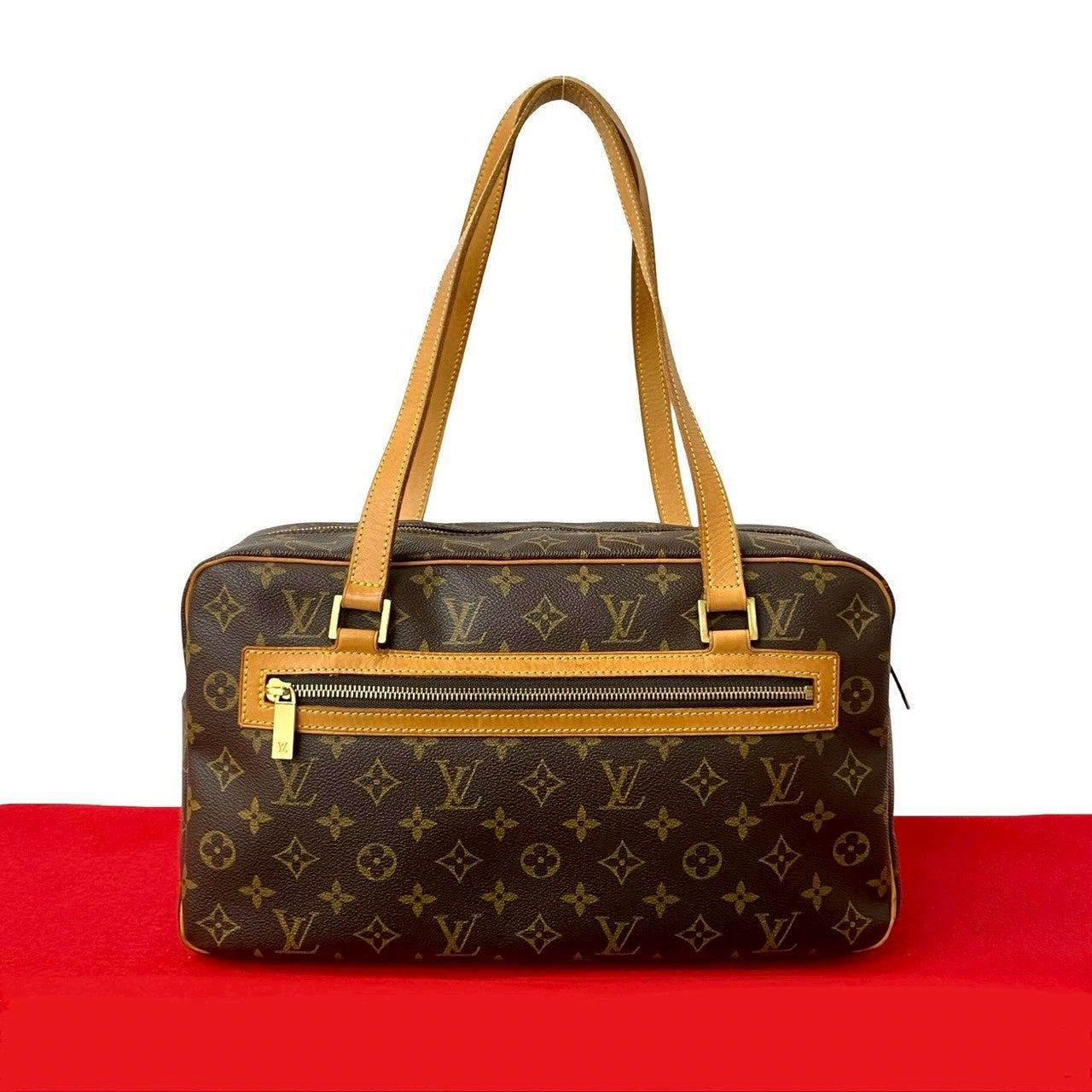 Louis Vuitton Cite GM Monogram Leather Brown Shoulder Bag