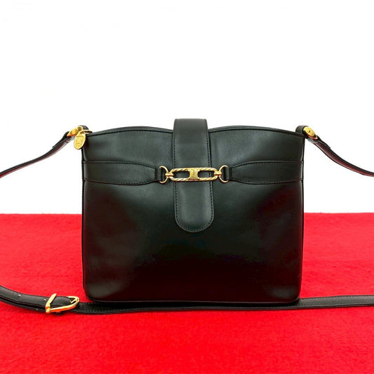 Shoulder Bag Triomphe Metal Women Leather Black