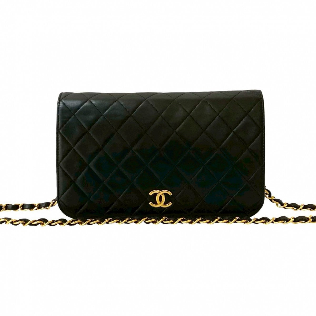 Chanel lambskin Matrasse Black Shoulder Bag 824A824