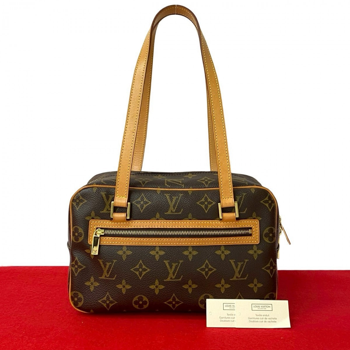 Louis Vuitton SHITE MM Monogram Leather Brown Shoulder Bag