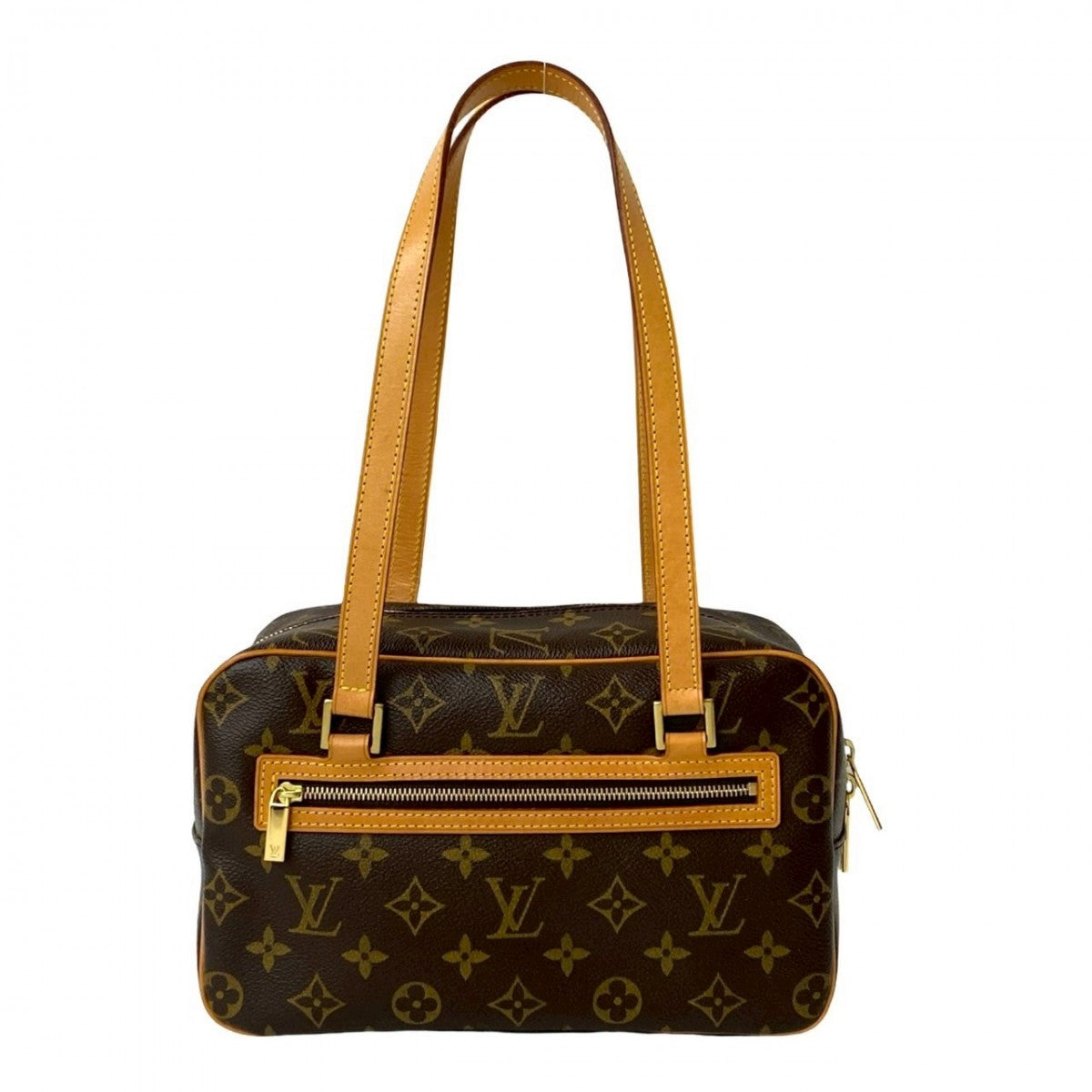 Louis Vuitton SHITE MM Monogram Leather Brown Shoulder Bag