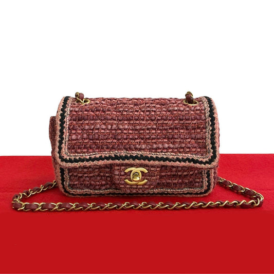 Chanel Matelasse Tweed Shoulder Bag