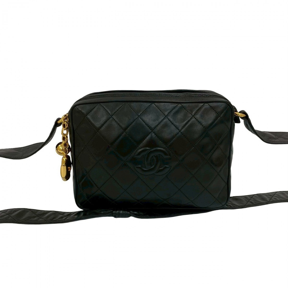 Chanel lambskin Matrasse Black Shoulder Bag 10