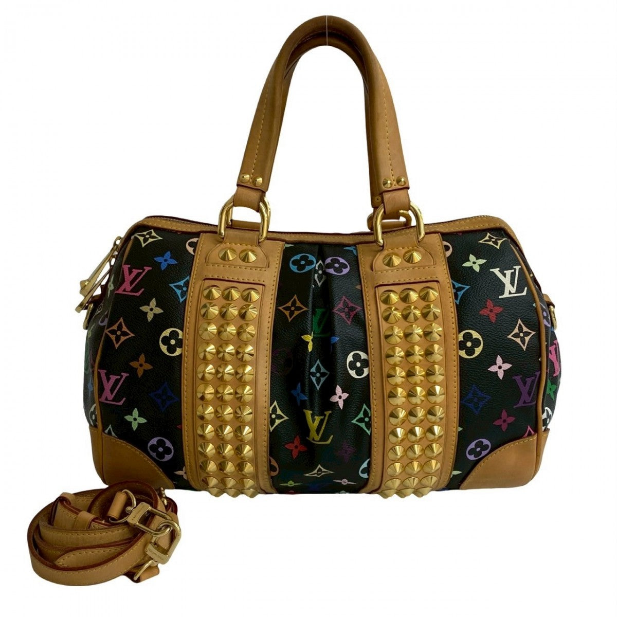 Louis Vuitton M45642 Courtney MM Monogram Leather Multicolor Shoulder Bag