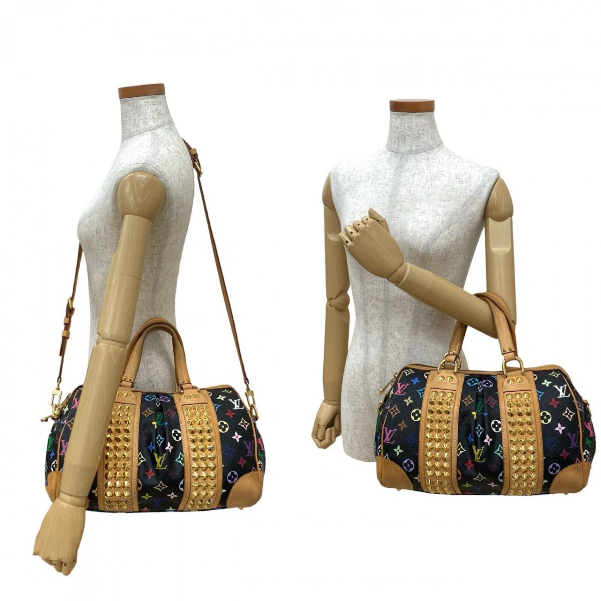 Louis Vuitton M45642 Courtney MM Monogram Leather Multicolor Shoulder Bag