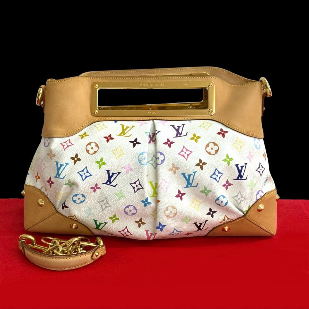 Louis Vuitton M40253 Judy GM Monogram Leather Multicolor Shoulder Bag
