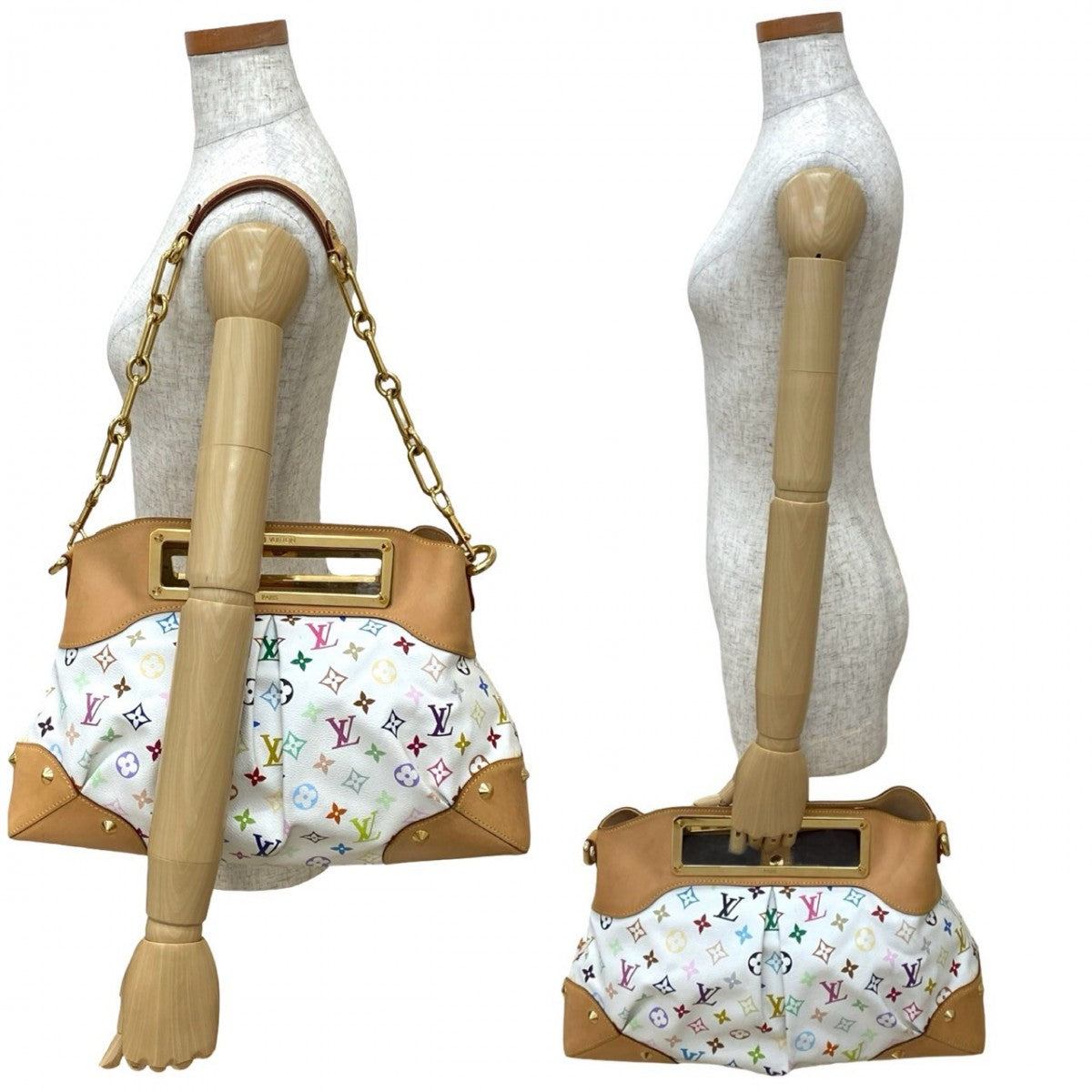 Louis Vuitton M40253 Judy GM Monogram Leather Multicolor Shoulder Bag