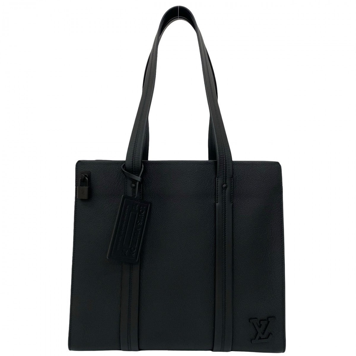 Louis Vuitton M57308 Aerogram Takeoff Leather Black Tote Bag