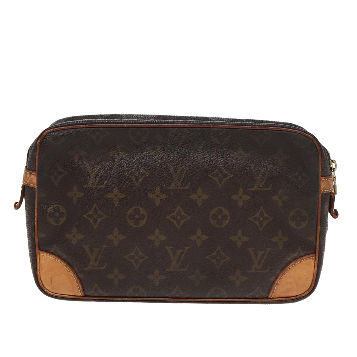 LOUIS VUITTON Monogram Compiegne 28 Clutch Bag M51845 LV Auth 82505