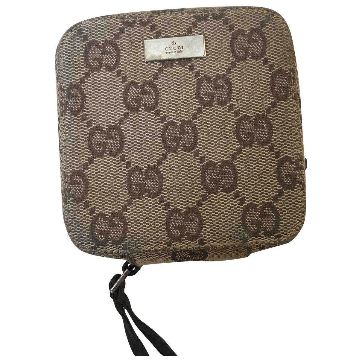 Gucci beige cotton clutch bag