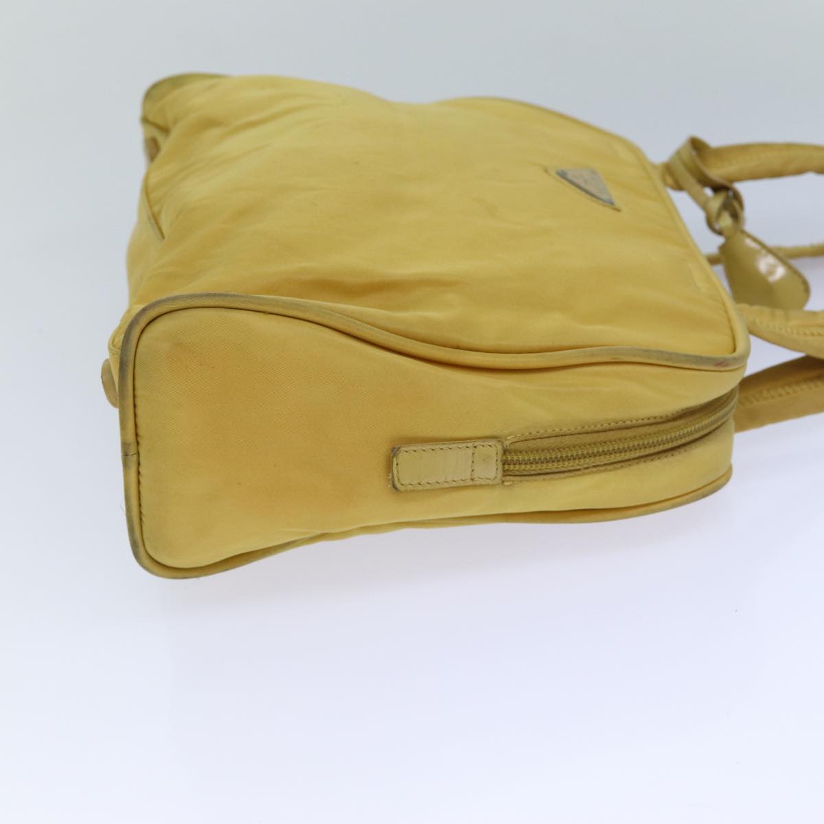 Prada Hand Bag Auth Nylon Yellow Travel Bag Yellow Auth 82566