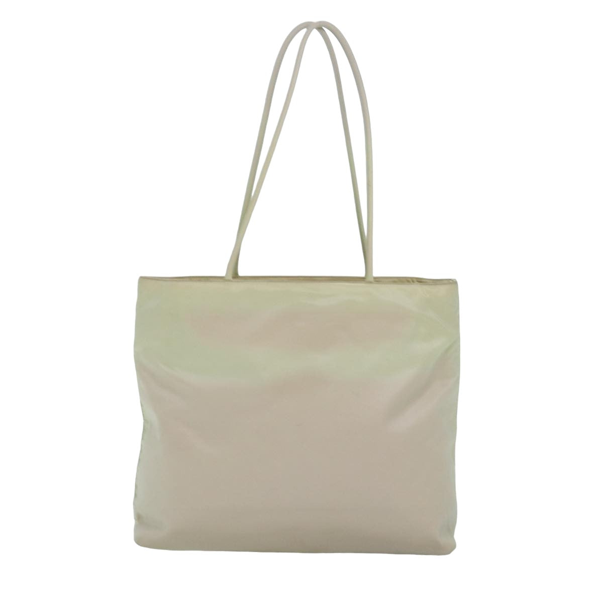 Prada Tote Bag Auth Nylon White White Auth 82568
