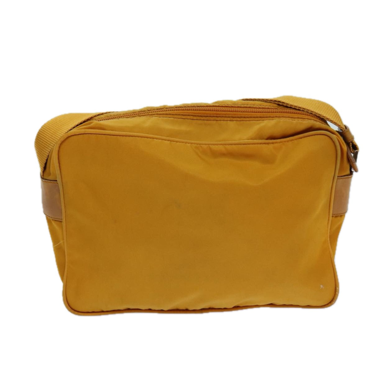 Prada Shoulder Bag Auth Nylon Orange Orange Auth 82569